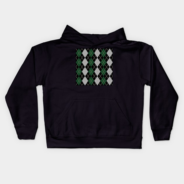 Serpent Argyle Kids Hoodie by implexity